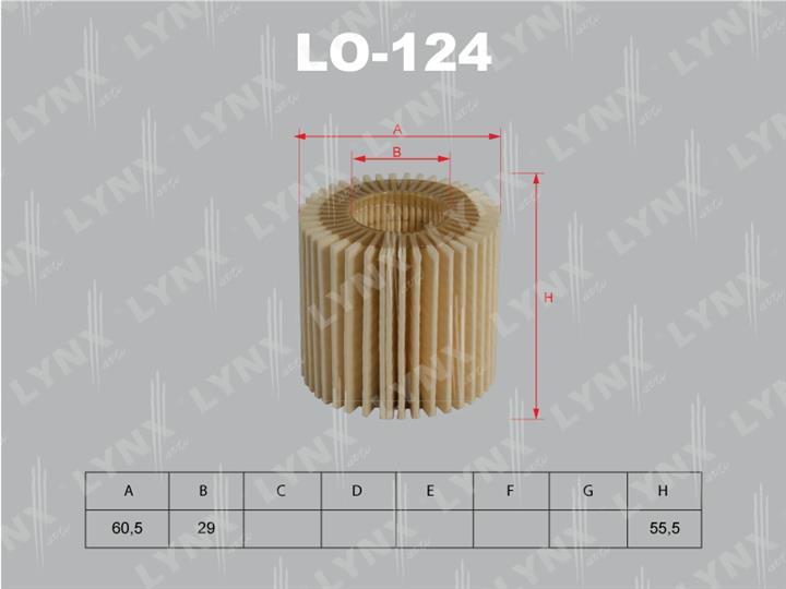 LYNXauto LO-124 Oil Filter LO124: Buy near me in Poland at 2407.PL - Good price!