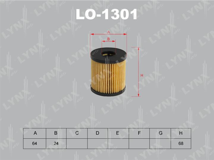 LYNXauto LO-1301 Oil Filter LO1301: Buy near me in Poland at 2407.PL - Good price!