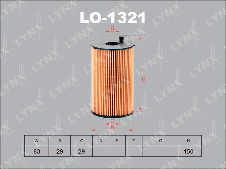 LYNXauto LO-1321 Oil Filter LO1321: Buy near me in Poland at 2407.PL - Good price!