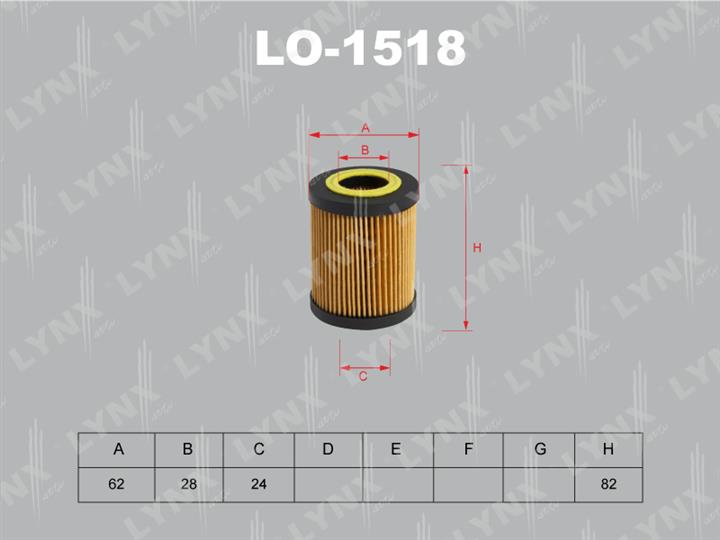 LYNXauto LO-1518 Oil Filter LO1518: Buy near me in Poland at 2407.PL - Good price!