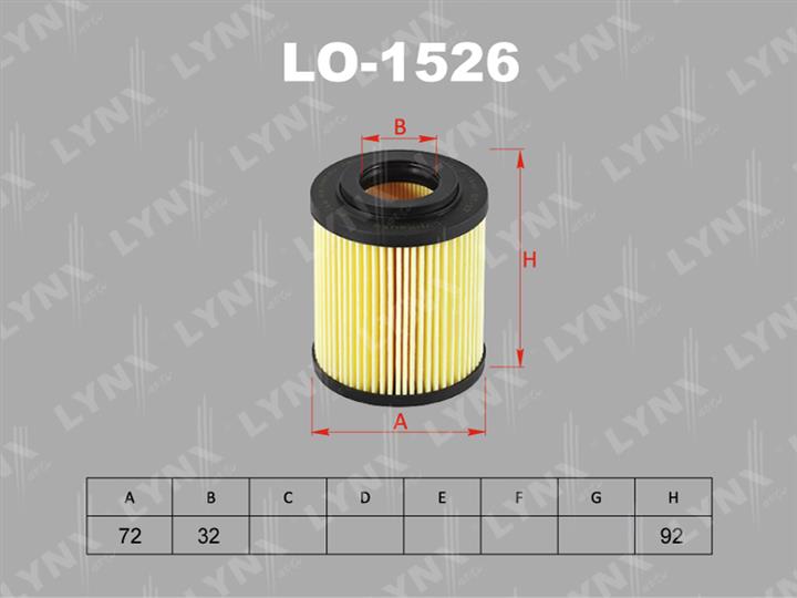 LYNXauto LO-1526 Oil Filter LO1526: Buy near me in Poland at 2407.PL - Good price!