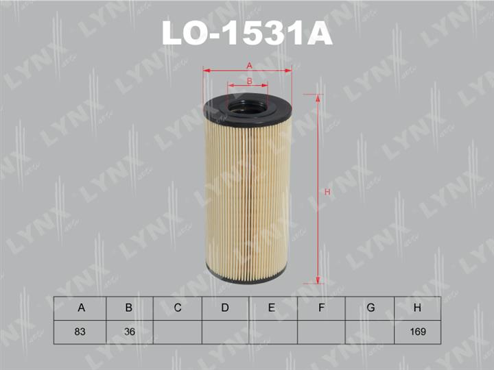 LYNXauto LO-1531A Oil Filter LO1531A: Buy near me in Poland at 2407.PL - Good price!