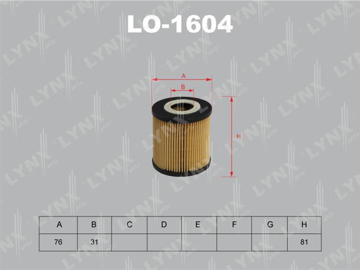 LYNXauto LO-1604 Filtr oleju LO1604: Dobra cena w Polsce na 2407.PL - Kup Teraz!