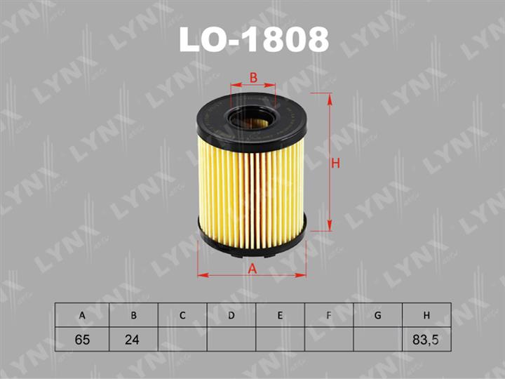 LYNXauto LO-1808 Oil Filter LO1808: Buy near me in Poland at 2407.PL - Good price!