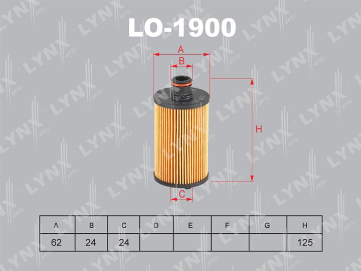 LYNXauto LO-1900 Filtr oleju LO1900: Dobra cena w Polsce na 2407.PL - Kup Teraz!
