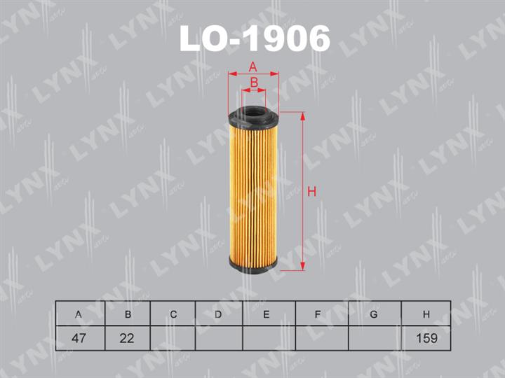 LYNXauto LO-1906 Oil Filter LO1906: Buy near me in Poland at 2407.PL - Good price!
