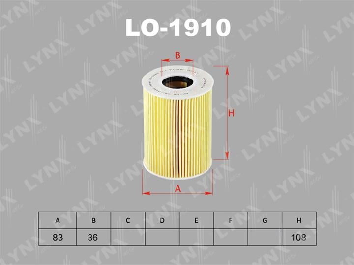 LYNXauto LO-1910 Oil Filter LO1910: Buy near me in Poland at 2407.PL - Good price!
