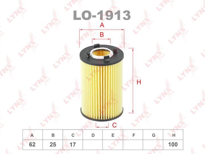 LYNXauto LO-1913 Oil Filter LO1913: Buy near me in Poland at 2407.PL - Good price!