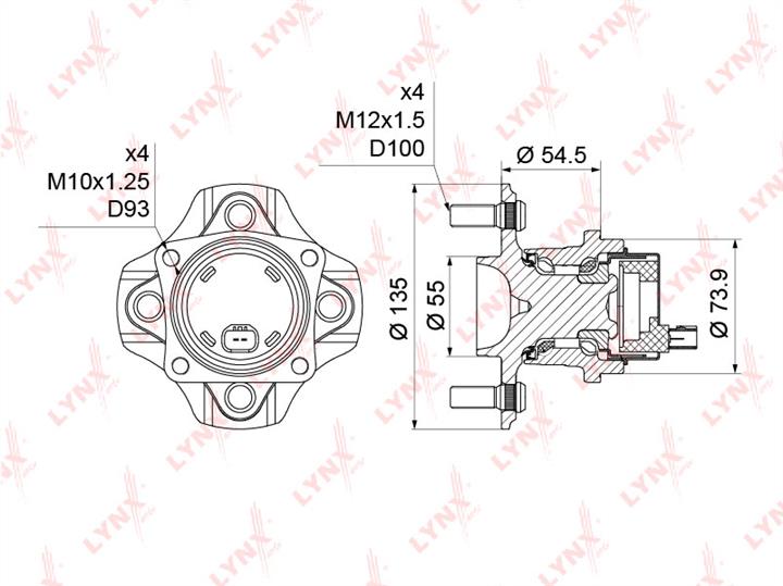LYNXauto WH-1133 Wheel bearing kit WH1133: Buy near me in Poland at 2407.PL - Good price!