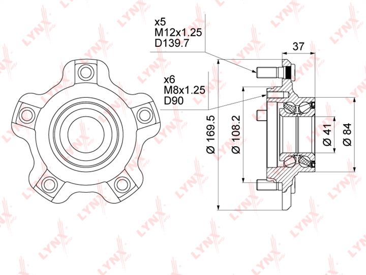LYNXauto WH-1028 Wheel bearing kit WH1028: Buy near me at 2407.PL in Poland at an Affordable price!