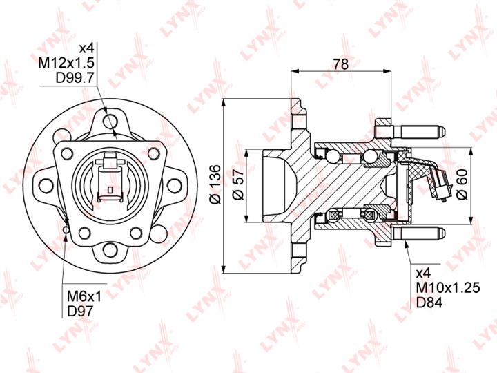 LYNXauto WH-1131 Wheel bearing kit WH1131: Buy near me in Poland at 2407.PL - Good price!