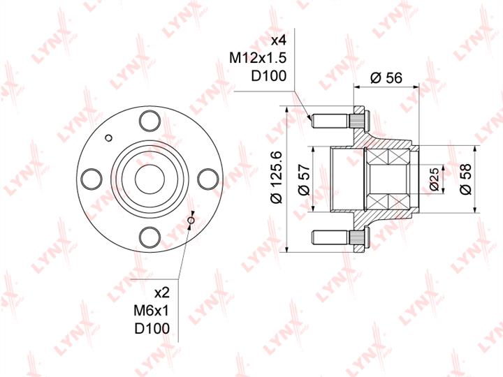 LYNXauto WH-1363 Wheel bearing kit WH1363: Buy near me at 2407.PL in Poland at an Affordable price!