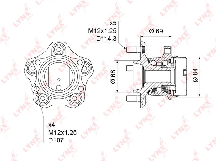 LYNXauto WH-1231 Wheel bearing kit WH1231: Buy near me in Poland at 2407.PL - Good price!