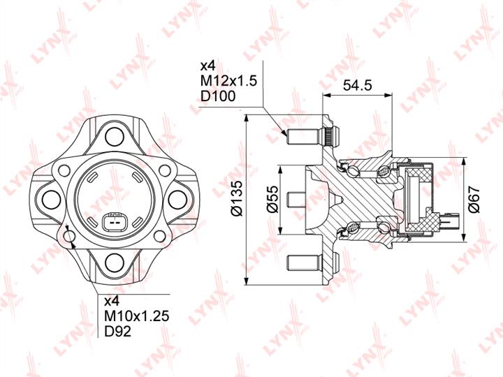LYNXauto WH-1204 Wheel bearing kit WH1204: Buy near me in Poland at 2407.PL - Good price!