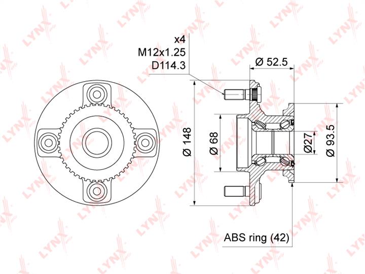 LYNXauto WH-1459 Wheel bearing kit WH1459: Buy near me in Poland at 2407.PL - Good price!