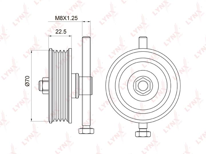 LYNXauto PB-5042 Rippenriemenspannrolle (Antriebsriemen) PB5042: Kaufen Sie zu einem guten Preis in Polen bei 2407.PL!