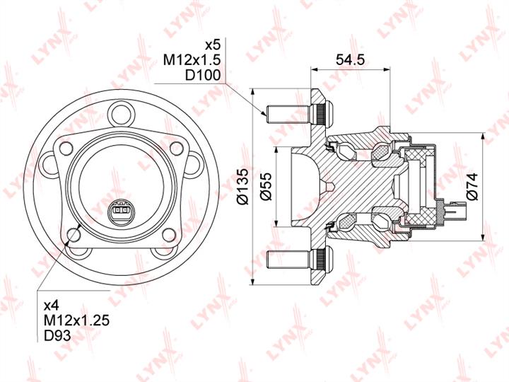LYNXauto WH-1158 Wheel bearing kit WH1158: Buy near me in Poland at 2407.PL - Good price!