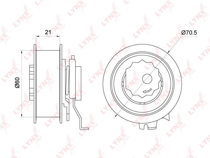 LYNXauto PB-1262 Tensioner pulley, timing belt PB1262: Buy near me in Poland at 2407.PL - Good price!