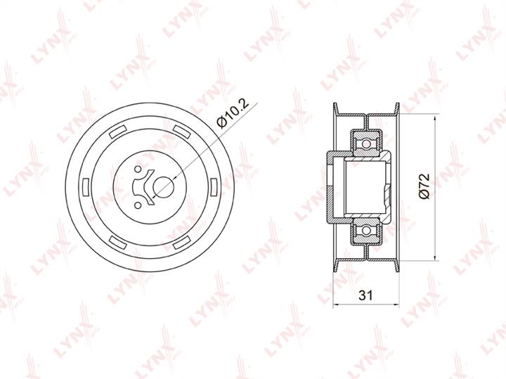 LYNXauto PB-1004 Tensioner pulley, timing belt PB1004: Buy near me in Poland at 2407.PL - Good price!
