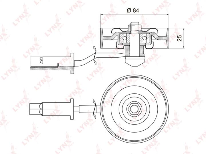 LYNXauto PB-5019 V-ribbed belt tensioner (drive) roller PB5019: Buy near me in Poland at 2407.PL - Good price!