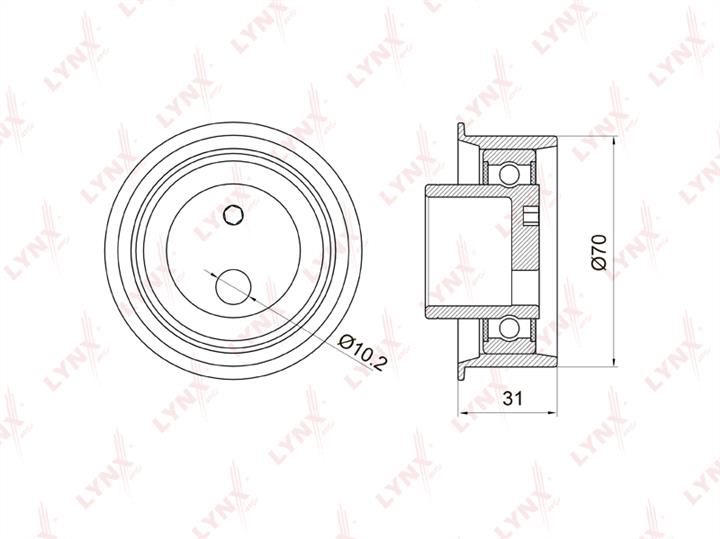 LYNXauto PB-1024 Ролик ремня ГРМ PB1024: Отличная цена - Купить в Польше на 2407.PL!