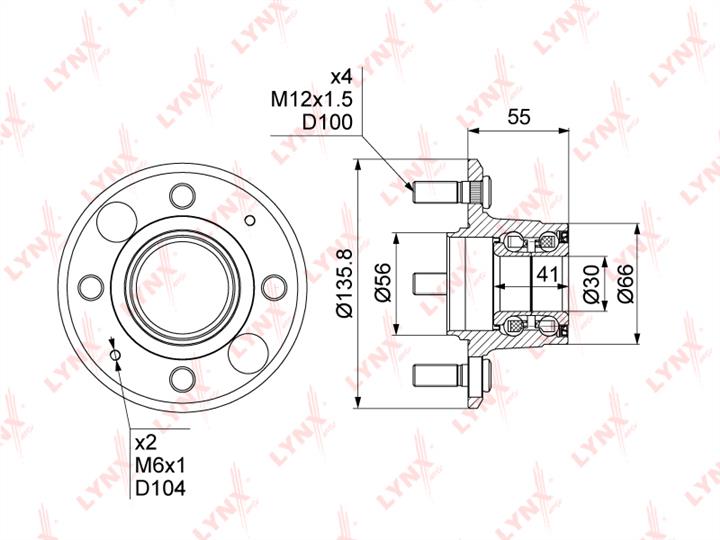 LYNXauto WH-1423 Wheel bearing kit WH1423: Buy near me in Poland at 2407.PL - Good price!