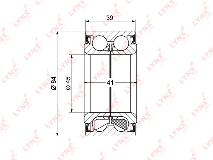 LYNXauto WB-1333 Front Wheel Bearing Kit WB1333: Buy near me in Poland at 2407.PL - Good price!