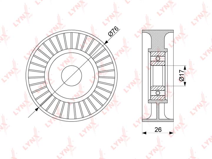 LYNXauto PB-5235 Rippenriemenspannrolle (Antriebsriemen) PB5235: Kaufen Sie zu einem guten Preis in Polen bei 2407.PL!