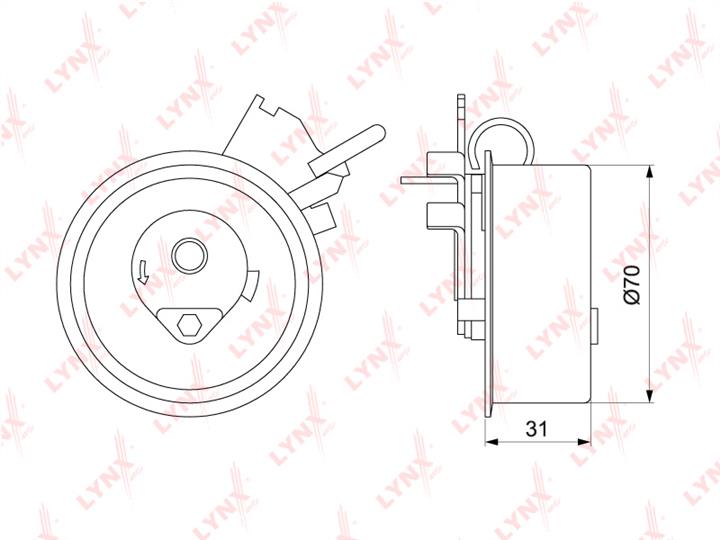 LYNXauto PB-1187 Tensioner pulley, timing belt PB1187: Buy near me in Poland at 2407.PL - Good price!