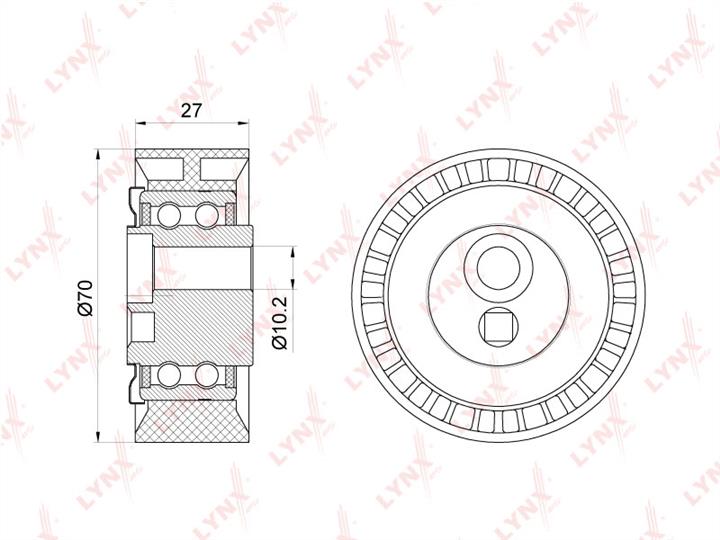 LYNXauto PB-5059 V-ribbed belt tensioner (drive) roller PB5059: Buy near me in Poland at 2407.PL - Good price!