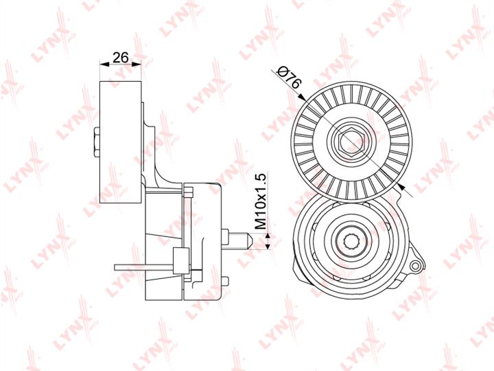 LYNXauto PT-3237 Belt tightener PT3237: Buy near me in Poland at 2407.PL - Good price!