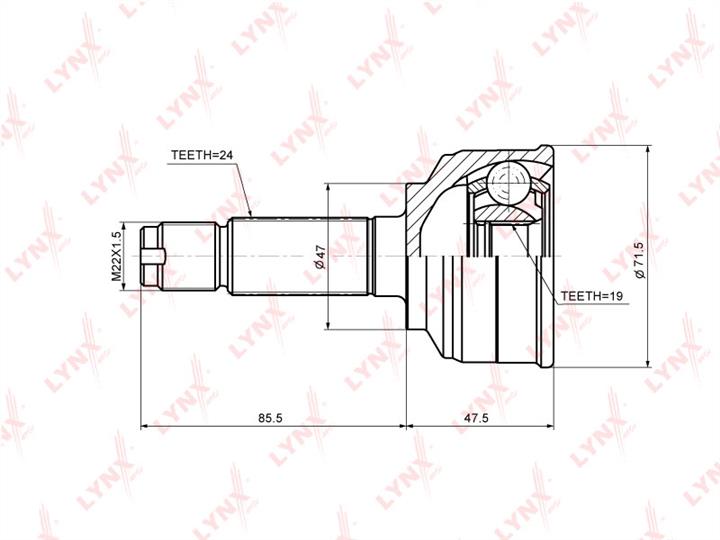 LYNXauto CO-3708 Przegub homokinetyczny CO3708: Dobra cena w Polsce na 2407.PL - Kup Teraz!