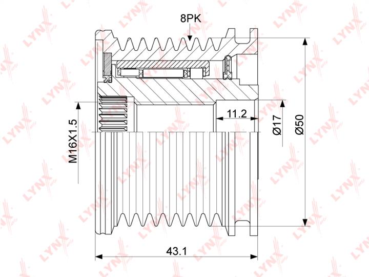 LYNXauto PA-1075 Sprzęgło alternatora PA1075: Dobra cena w Polsce na 2407.PL - Kup Teraz!