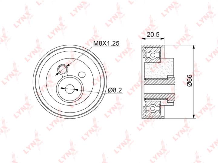 LYNXauto PB-1323 Tensioner pulley, timing belt PB1323: Buy near me in Poland at 2407.PL - Good price!