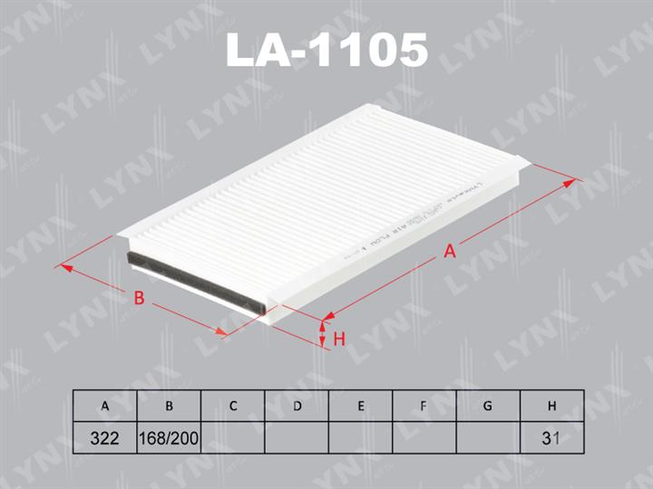 LYNXauto LAC-1105 Filter, Innenraumluft LAC1105: Kaufen Sie zu einem guten Preis in Polen bei 2407.PL!