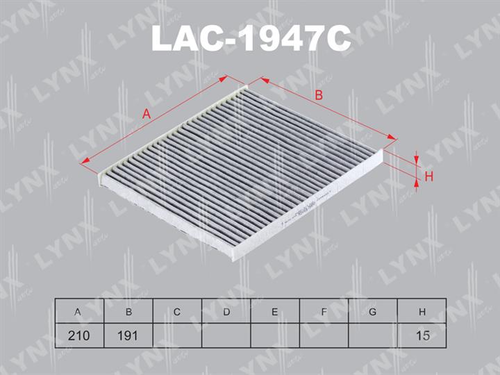 LYNXauto LAC-1947C Activated Carbon Cabin Filter LAC1947C: Buy near me in Poland at 2407.PL - Good price!