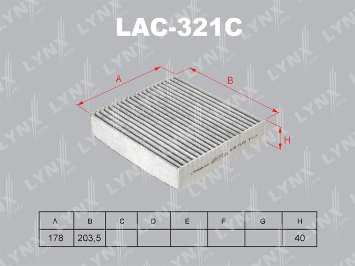 LYNXauto LAC-321C Filtr kabinowy LAC321C: Dobra cena w Polsce na 2407.PL - Kup Teraz!