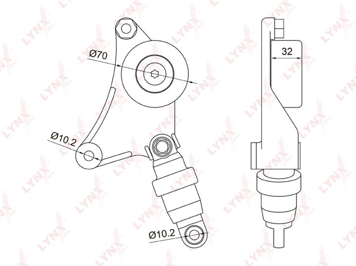 LYNXauto PT-3043 Belt tightener PT3043: Buy near me at 2407.PL in Poland at an Affordable price!