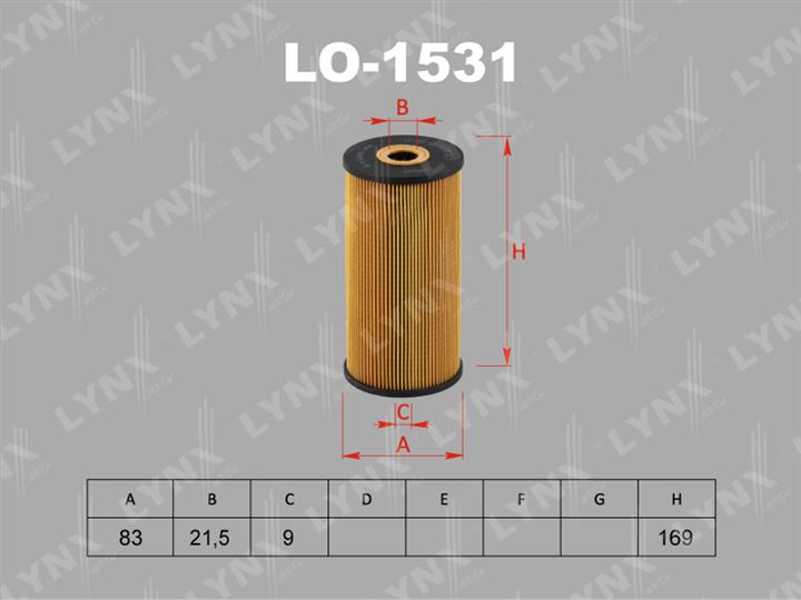 LYNXauto LO-1531 Масляный фильтр LO1531: Отличная цена - Купить в Польше на 2407.PL!
