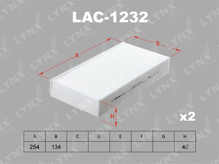 LYNXauto LAC-1232 Filter, interior air LAC1232: Buy near me in Poland at 2407.PL - Good price!