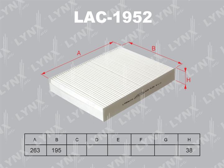 LYNXauto LAC-1952 Filter, Innenraumluft LAC1952: Kaufen Sie zu einem guten Preis in Polen bei 2407.PL!