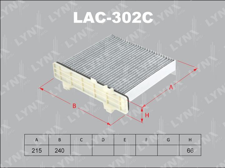 LYNXauto LAC-302C Фільтр салону з активованим вугіллям LAC302C: Приваблива ціна - Купити у Польщі на 2407.PL!