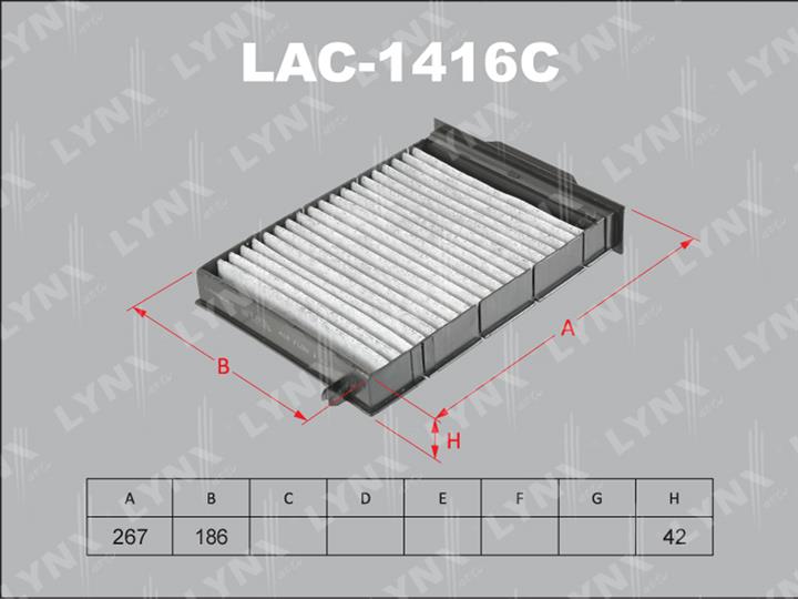 LYNXauto LAC-1416C Filtr kabinowy z węglem aktywnym LAC1416C: Dobra cena w Polsce na 2407.PL - Kup Teraz!