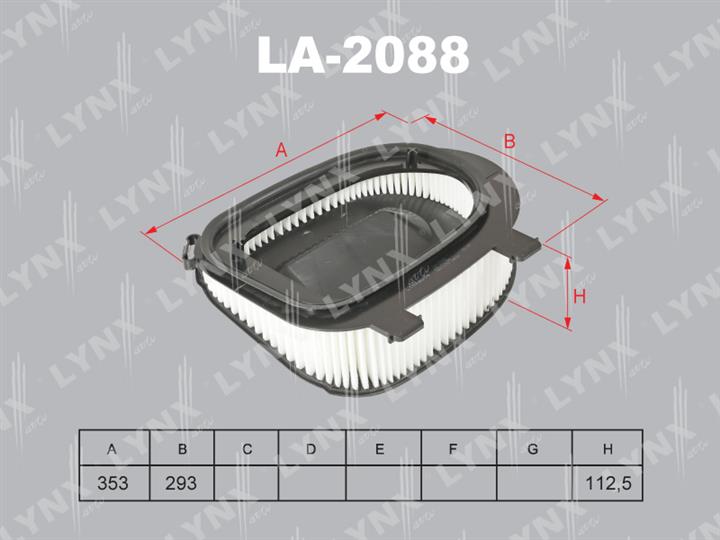 LYNXauto LA-2088 Air filter LA2088: Buy near me in Poland at 2407.PL - Good price!