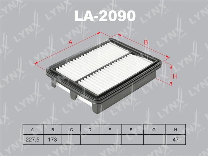 LYNXauto LA-2090 Air filter LA2090: Buy near me in Poland at 2407.PL - Good price!