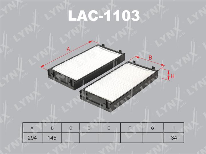 LYNXauto LAC-1103 Filter, interior air LAC1103: Buy near me in Poland at 2407.PL - Good price!