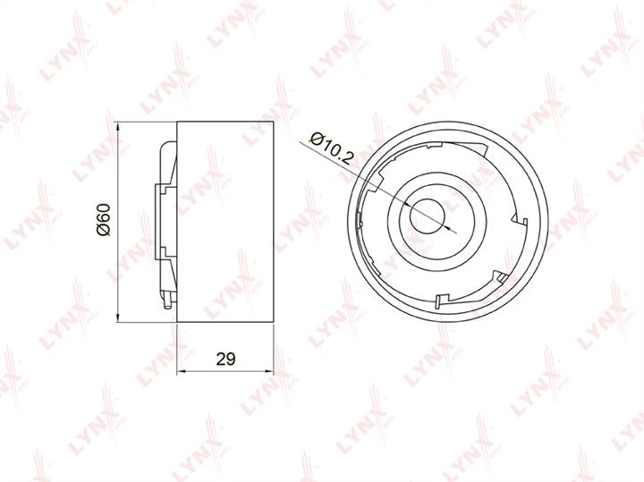 LYNXauto PB-1029 Tensioner pulley, timing belt PB1029: Buy near me in Poland at 2407.PL - Good price!