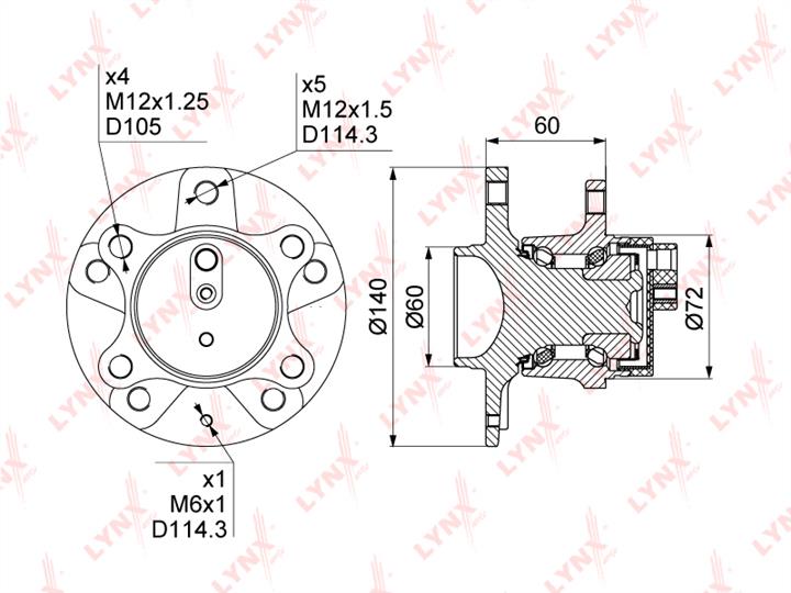 LYNXauto WH-1303 Wheel bearing kit WH1303: Buy near me in Poland at 2407.PL - Good price!
