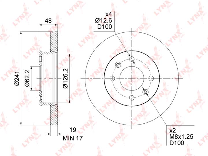 LYNXauto BN-1539 Innenbelüftete Bremsscheibe vorne BN1539: Kaufen Sie zu einem guten Preis in Polen bei 2407.PL!