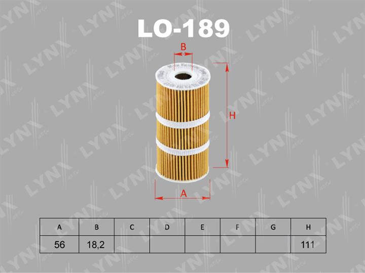 LYNXauto LO-189 Oil Filter LO189: Buy near me in Poland at 2407.PL - Good price!